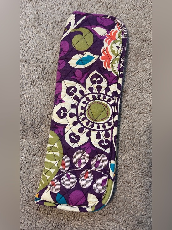 Vera Bradley Handbags - Vera Bradley Quilted Floral Pouch in Purple, Teal & Cream for Heat Styling